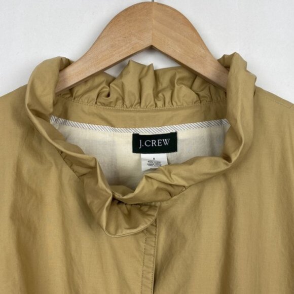 J.Crew 8 Frenchie Slicker Lightweight Jacket Coat Khaki Vintage - Picture 3 of 14